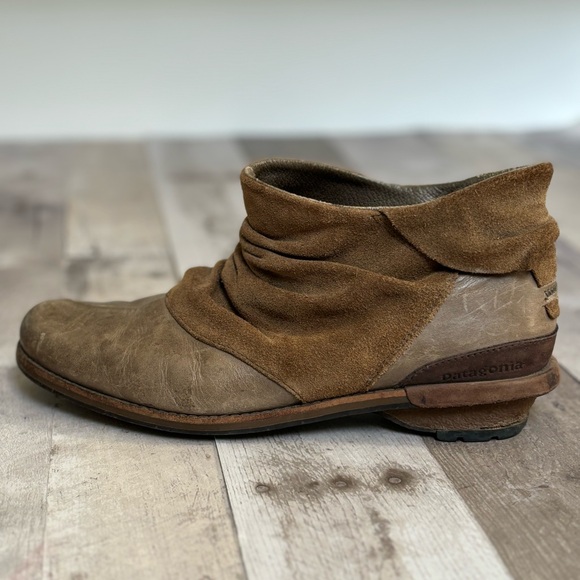 Patagonia Women’s Addie Ruffle Tan Leather Bootie Size 8 Performance Boot - Picture 2 of 12